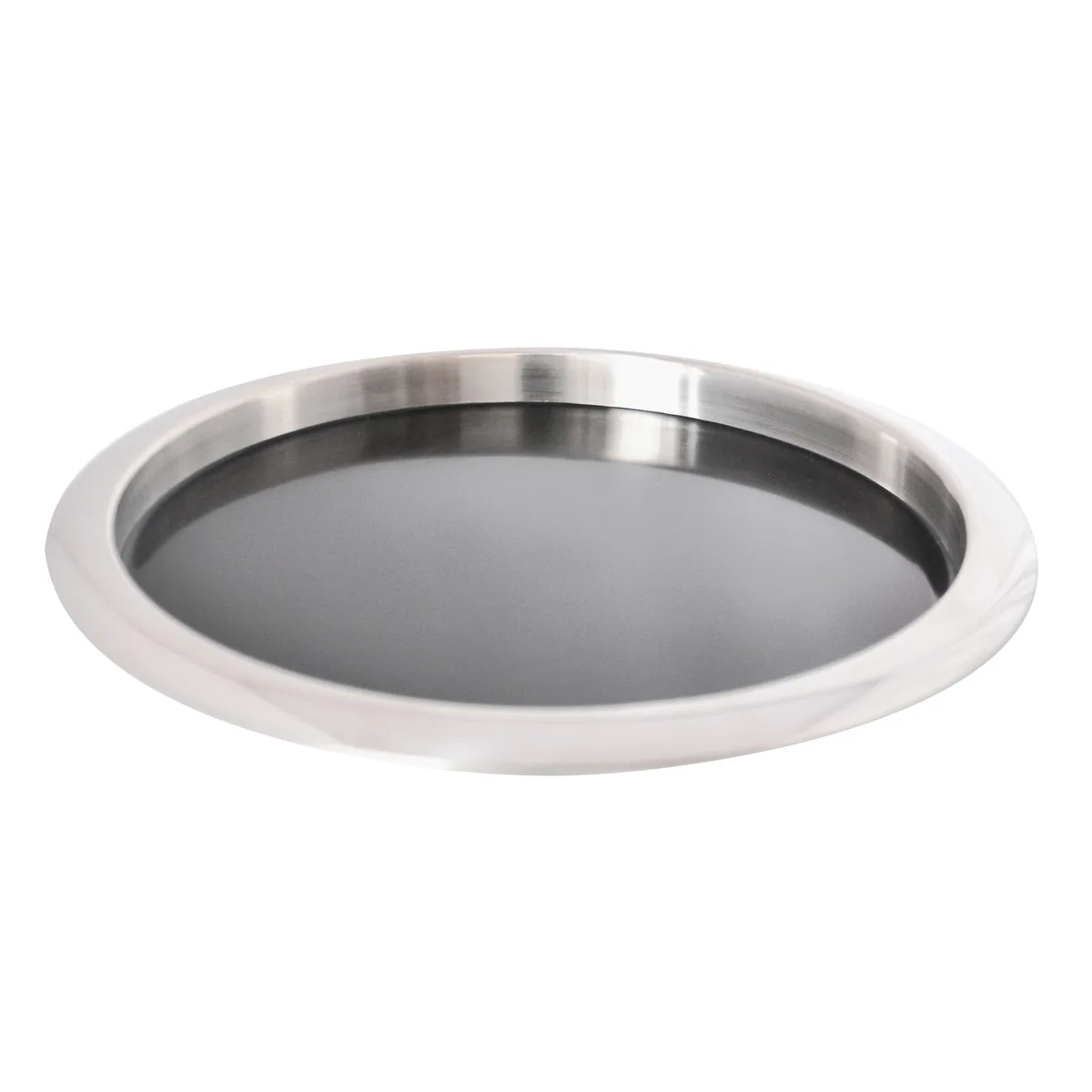 Bandeja Redonda Antideslizante 40 cm · Acero Inoxidable para Catering y Restaurantes — Buffet y Autoservicio | Fuller Machinery Colombia