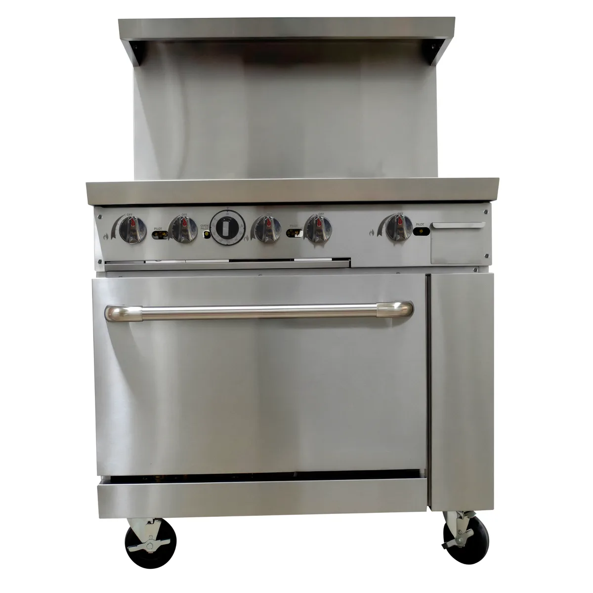 Estufa Industrial a Gas · 4 Quemadores con Plancha y Horno — Cocina Industrial | Fuller Machinery Colombia