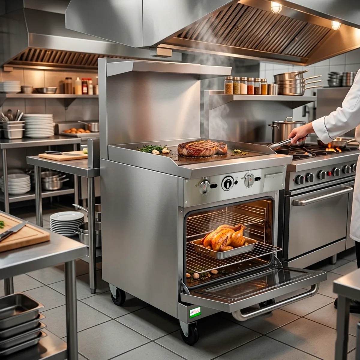 Estufa Industrial a Gas · Plancha y Horno
