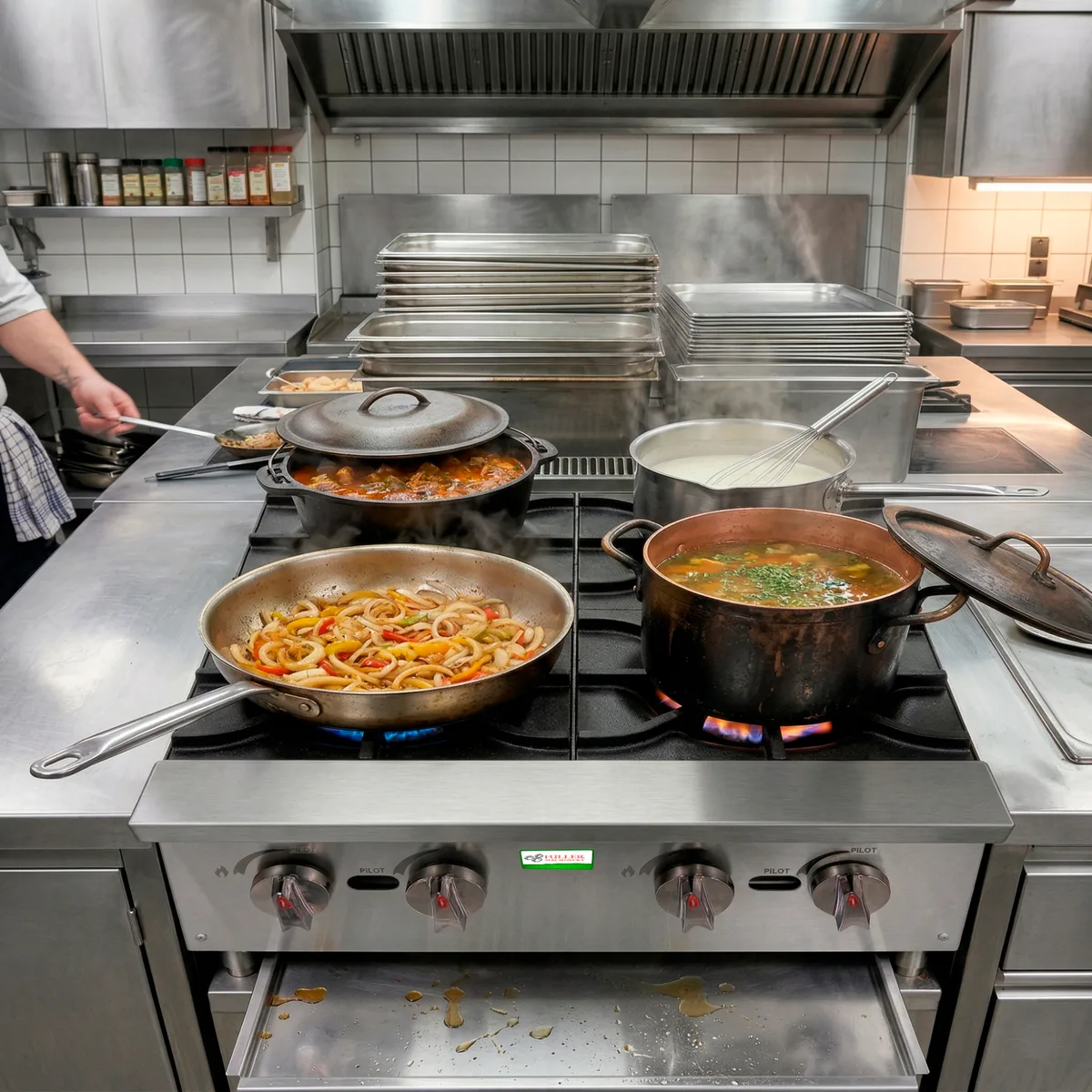 Estufa de Mesa Industrial a Gas · 4 Quemadores — Cocina Industrial | Fuller Machinery Colombia