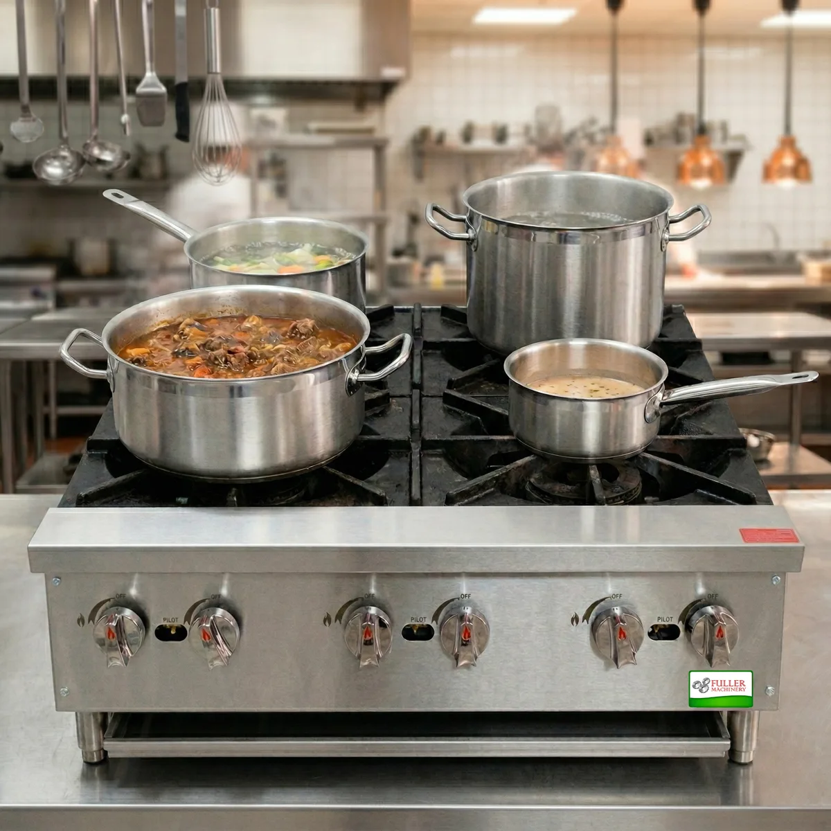 Estufa de Mesa Industrial a Gas · 6 Quemadores