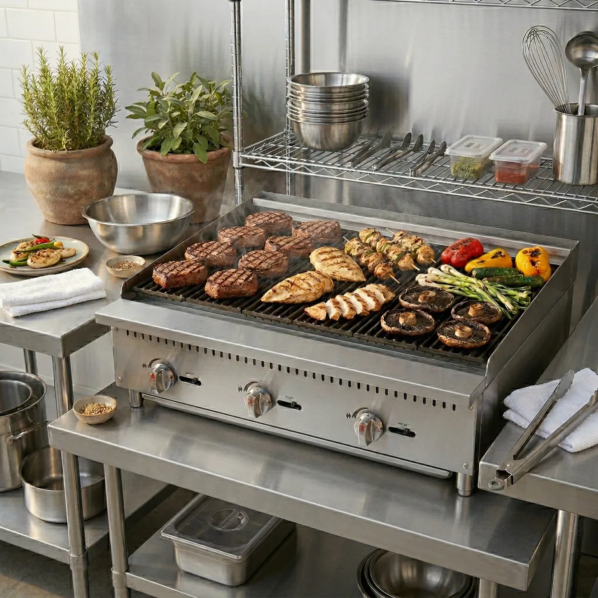 Parrilla Char Broiler Radiante a Gas · 3 Quemadores — Cocina Industrial | Fuller Machinery Colombia