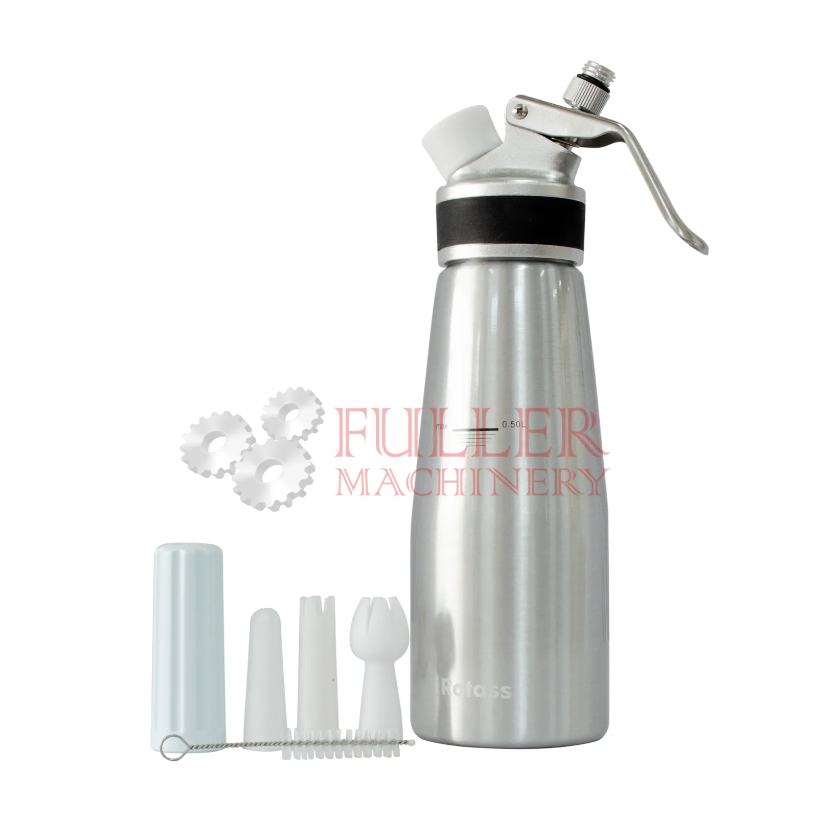 Dispensador Crema Chantilly de 500 ml — Mobiliario en Acero | Fuller Machinery Colombia