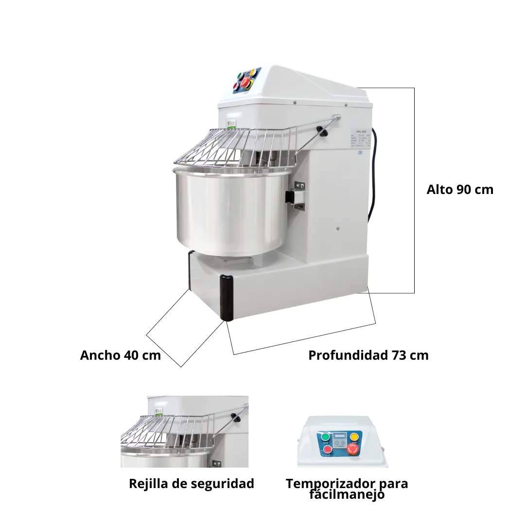 Amasadora Moledora 20 Libras · 2 Velocidades · Motor 2.0HP — foto 5 de 5 | Fuller Machinery Colombia