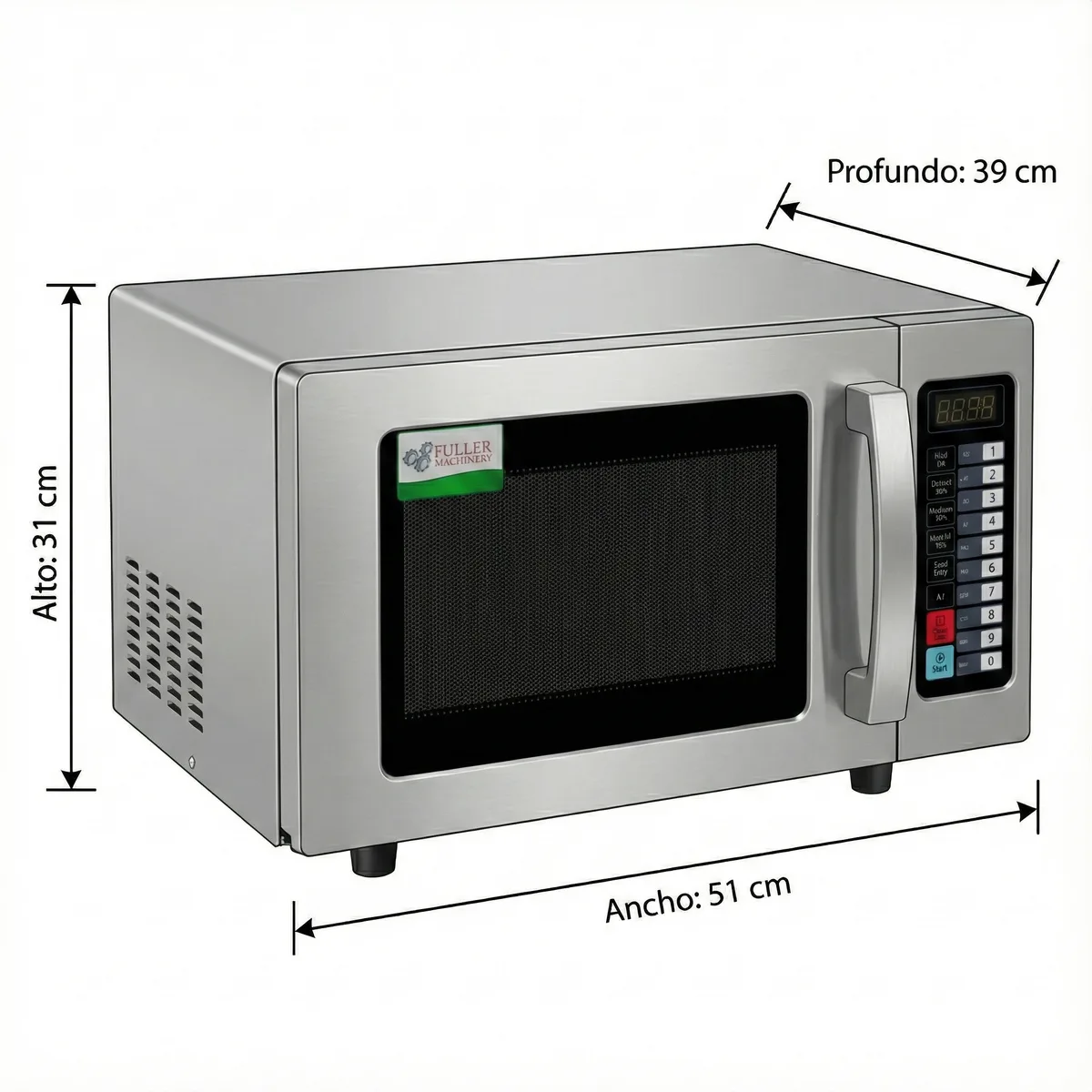 Horno Microondas Comercial 25 Litros en Acero Inoxidable · Uso Rudo 1000W - Fuller Machinery — foto 4 de 5 | Fuller Machinery Colombia