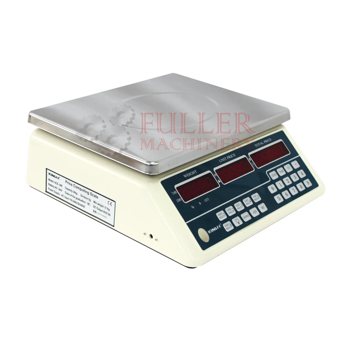 Báscula Digital Kinlee · 30 kg · Display LED y Función TARE — foto 4 de 5 | Fuller Machinery Colombia