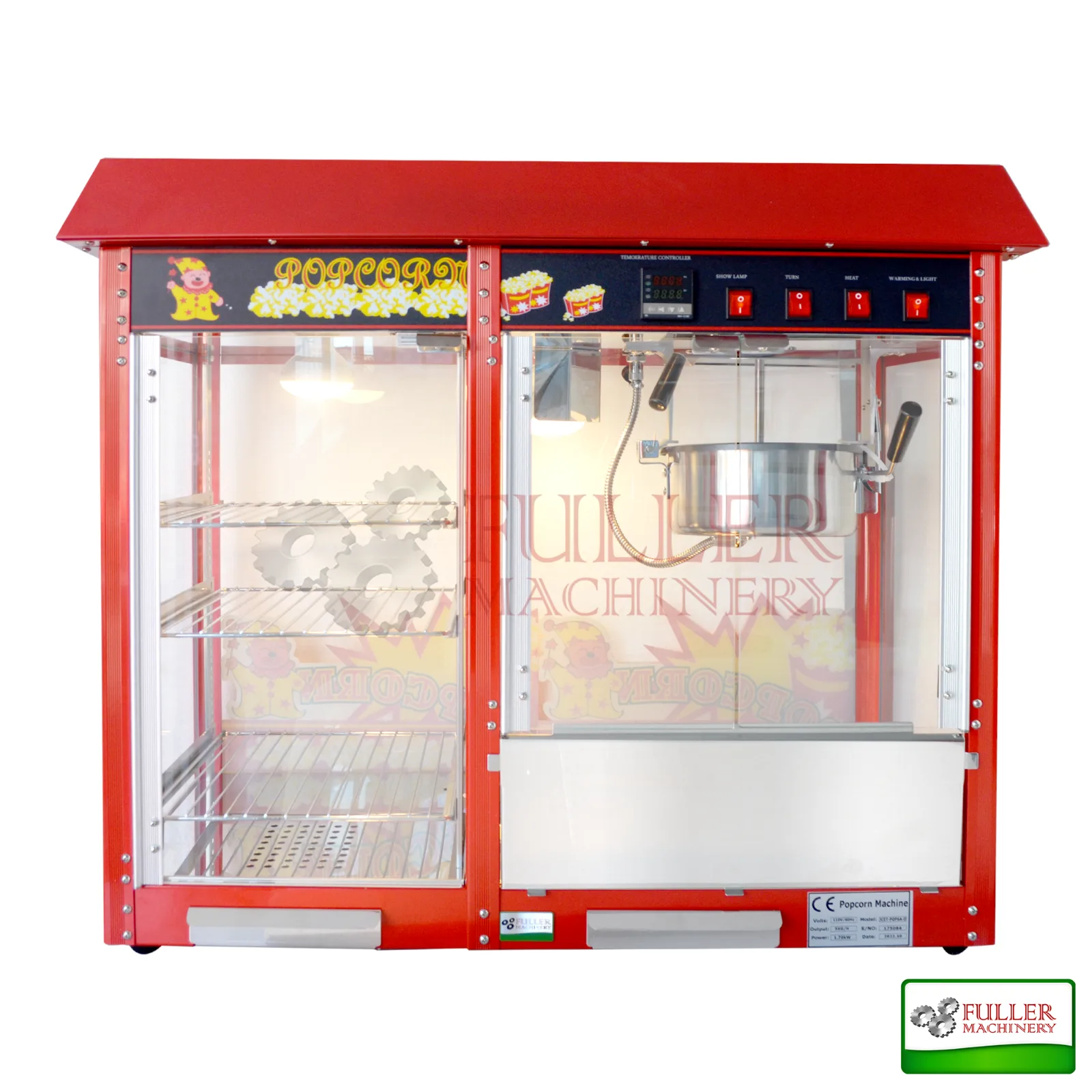 Crispetera 8 oz con Vitrina Exhibidora