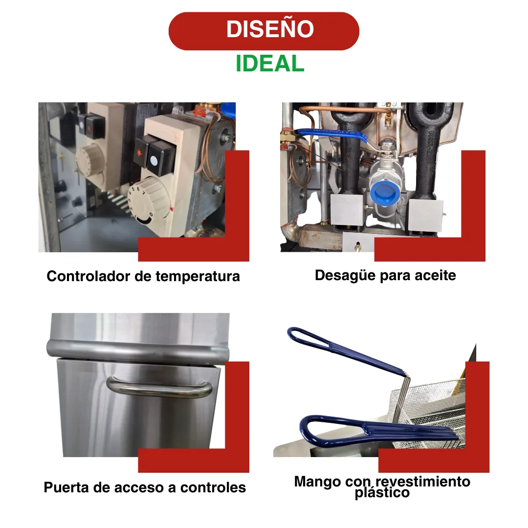Freidora a Gas de Piso · 2 Tanques · 30 Litros — foto 4 de 7 | Fuller Machinery Colombia